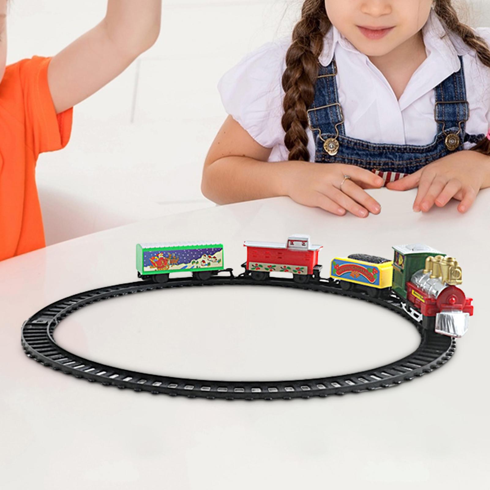 Toy Train Track Set - Kersttreinset met baan Kleine kindertreinen Kerstspeelgoed