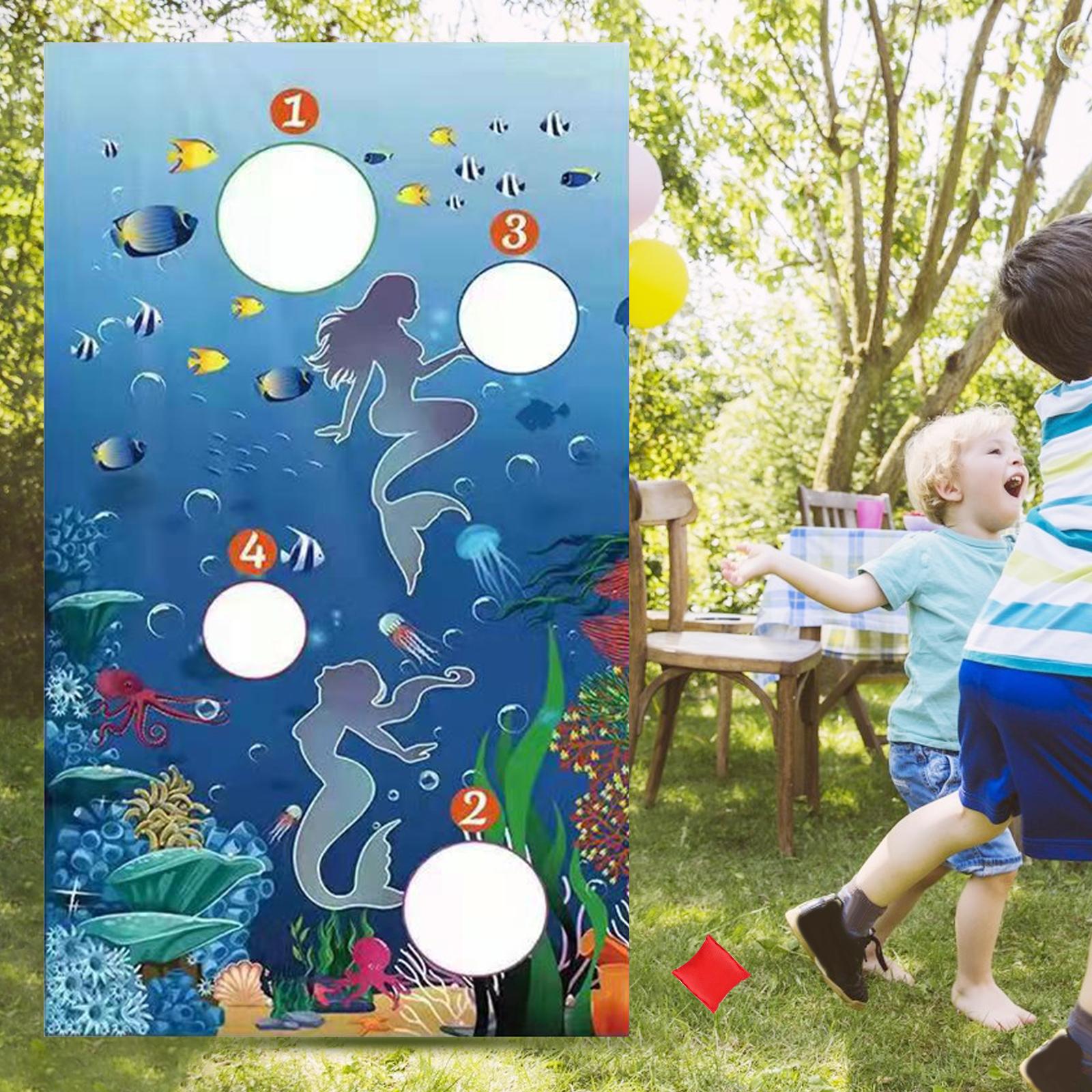 Banner Kids Toys - Zandzakgooispel met oceaenthema 75x135cm Groot Grappig