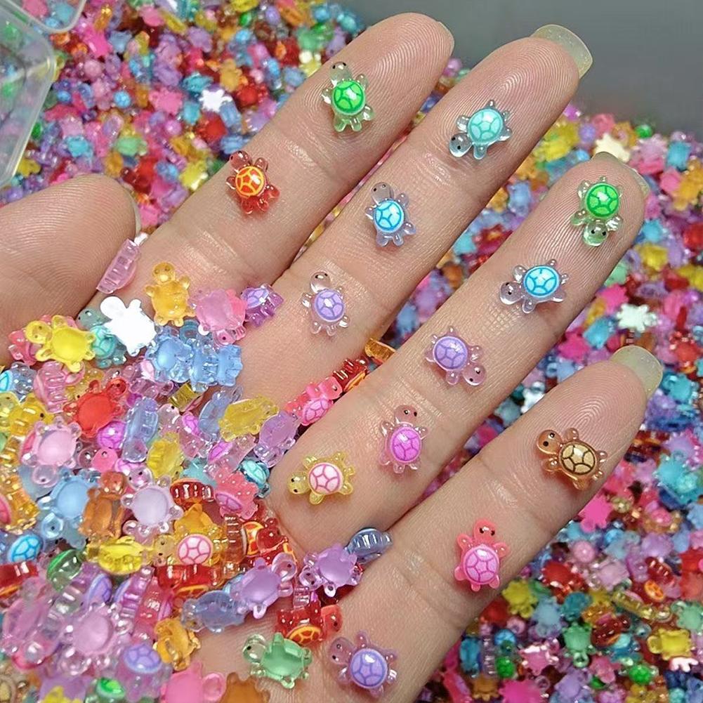 Kids Toys Little People - 1/100pcs Coloful Willekeurige Lichtgevende Kleine Reuzenschildpad
