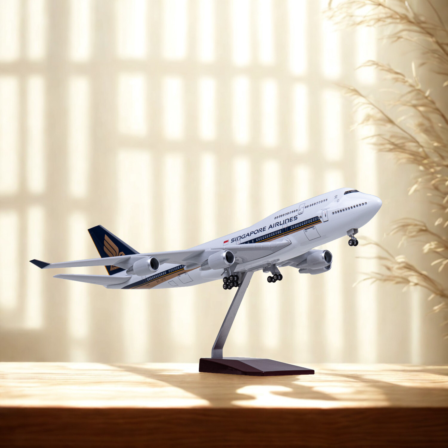 Kids Toys Singapore - 47 cm B747 Singapore Modelvliegtuigen Speelgoed