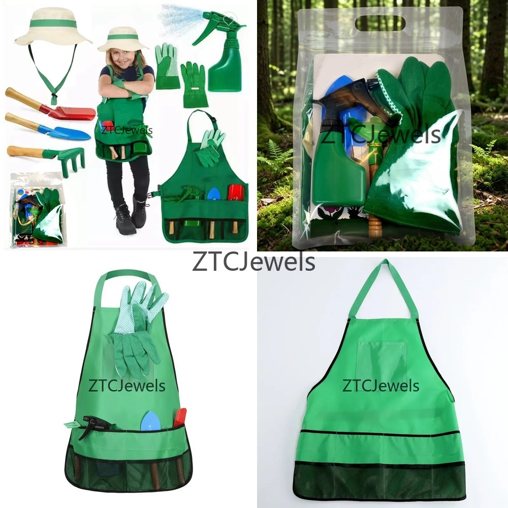 Kids Toys Set - Tuinschort voor kinderen, gereedschapset met handschoenen,