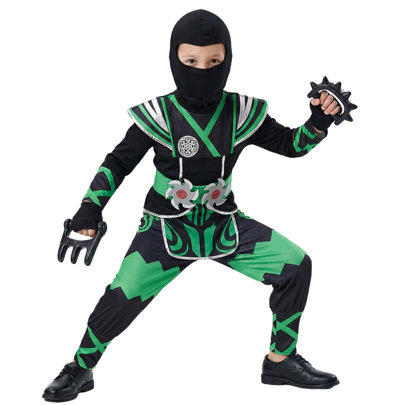 Kids Toys Set - Groen Ninja-kostuum voor kinderen met 9-delige