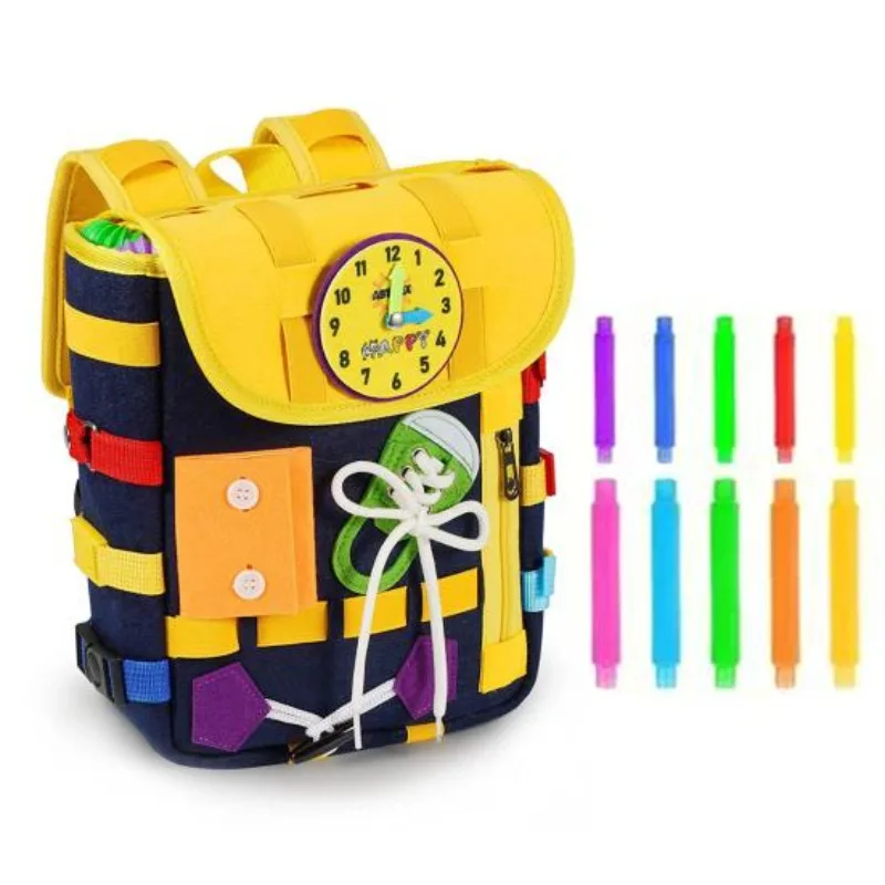Kids Toys Learning - Montessori Vilten rugzak voor peuters met