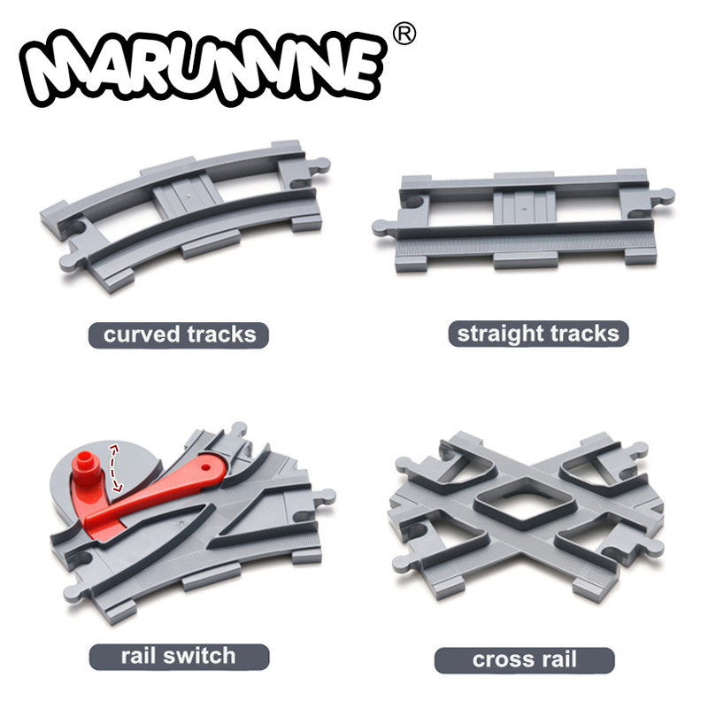 Toy Train Track Set - Marumine Klassieke Treinrails Grote Maat MOC
