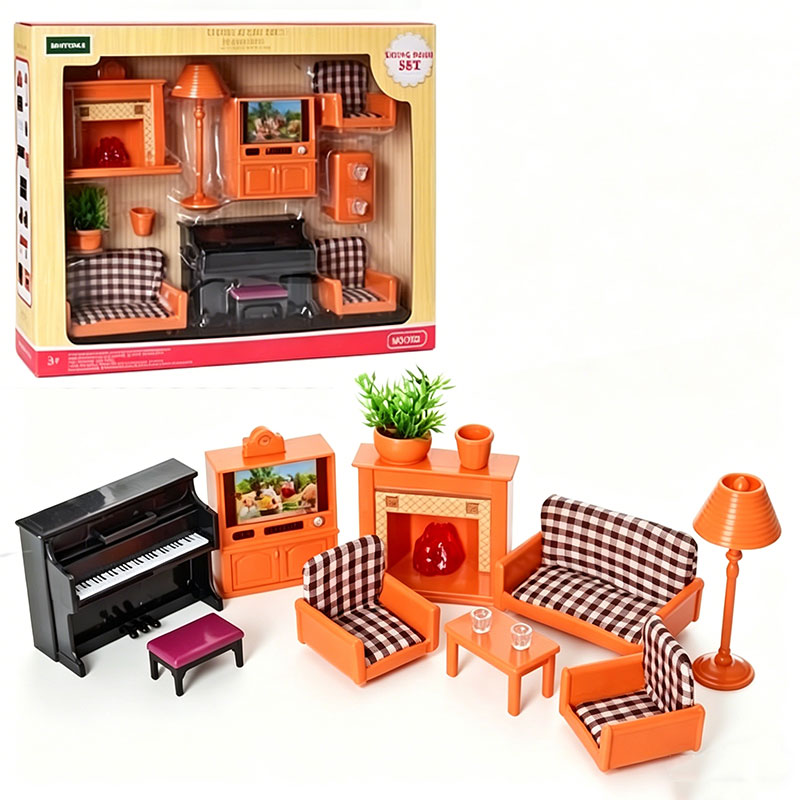 Play Kitchen Set - 1/12 Schaal Poppenhuis Meubelset Slaapkamer Badkamer