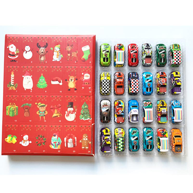 Kids Toys Christmas 2025 - Kerstmis Kinderen Legering Auto Speelgoed Adventskalender