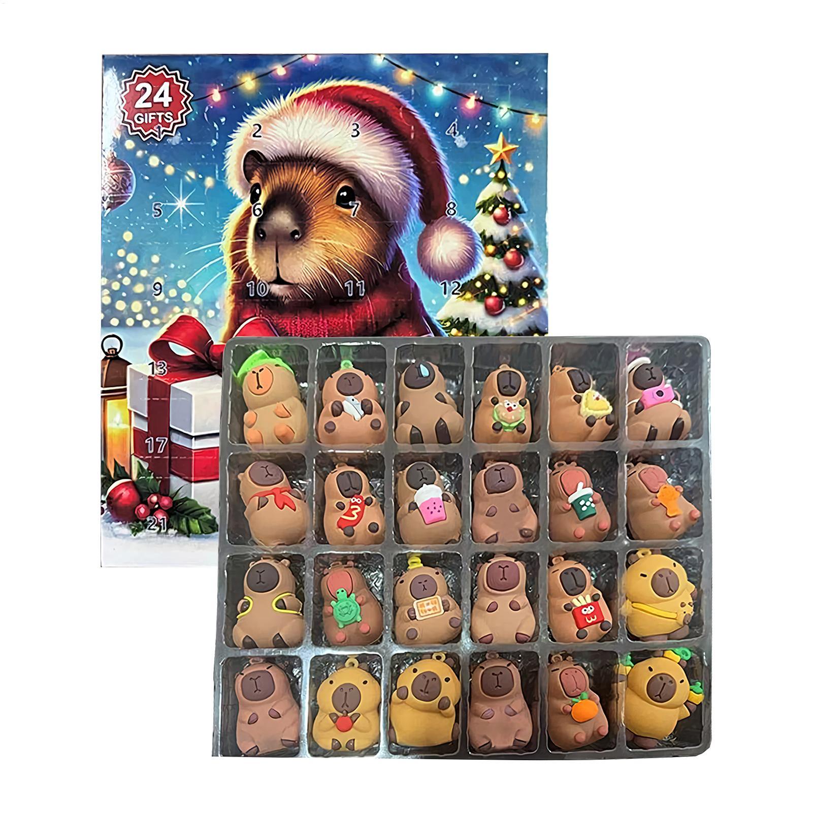 Kids Toys Christmas 2025 - # # Kerstkalender Countdown 2025 Capibara-figuur