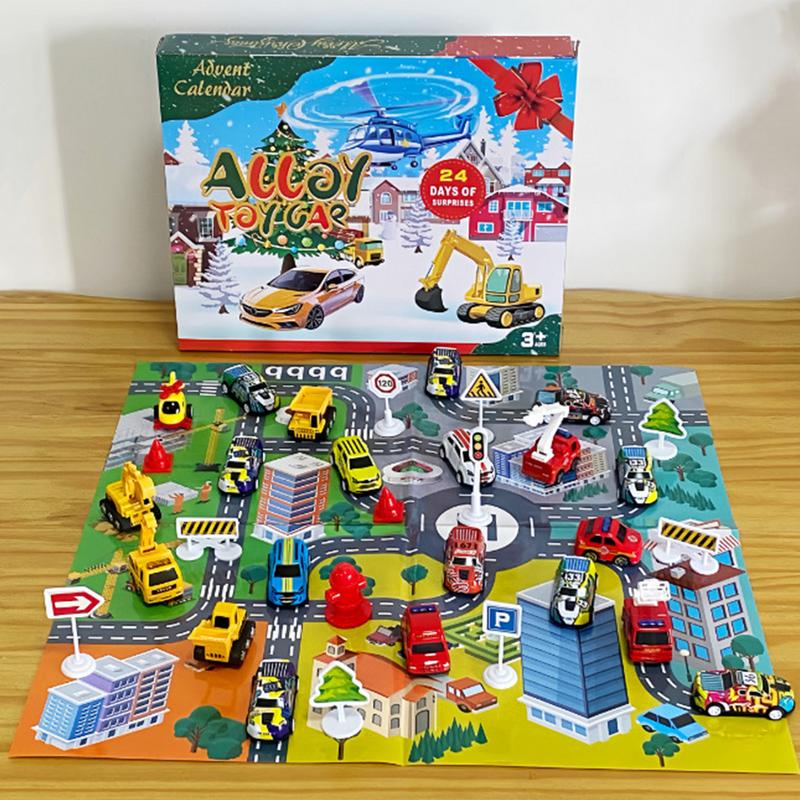 Kids Toys Christmas 2025 - 24 Stuks Auto Speelgoed Set Kerst