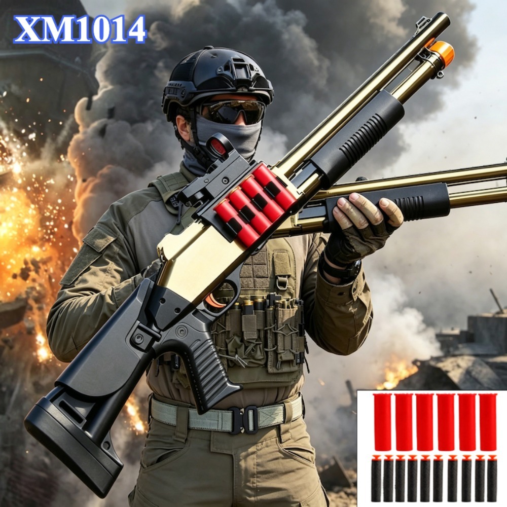 Foam Dart Gun - XM1014 S686 Speelgoedgeweer met schietende hulzen,
