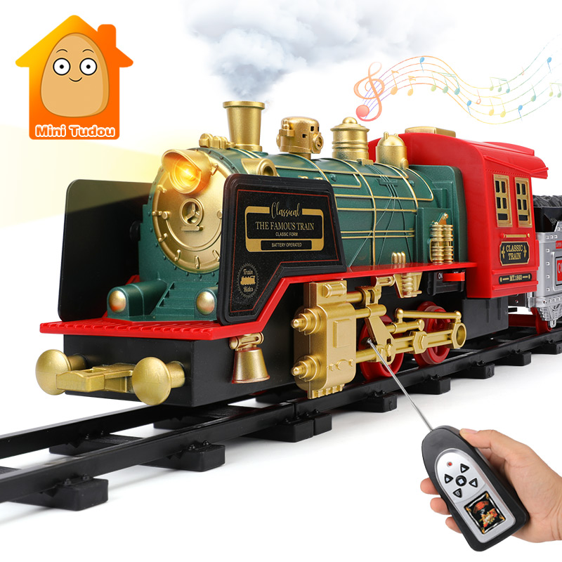 Toy Train Track Set - Afstandsbediening Spoor Trein Auto Klassieke Simulatie