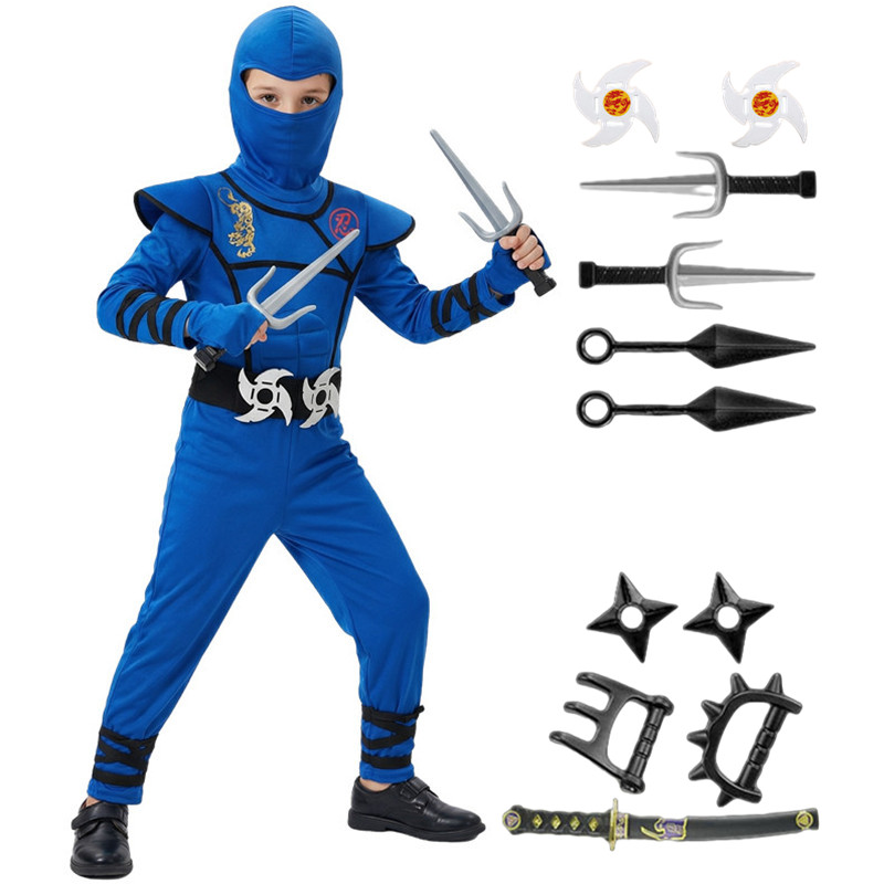 Zwart en blauw Ninja-kostuum v - Kids Toys Set recensie en prijs