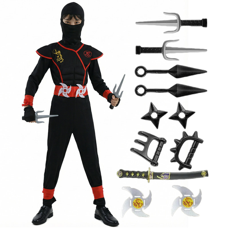 Zwart en blauw Ninja-kostuum v - Kids Toys Set recensie en prijs