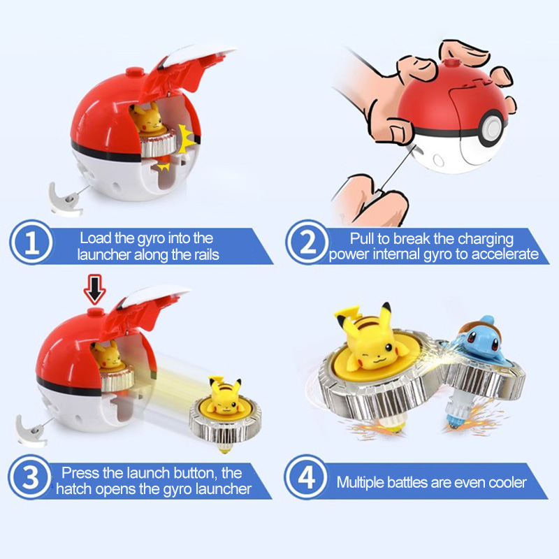 Pokemon Draaiende Bal Speelgoe - Spin Top Gyro Toy recensie en prijs