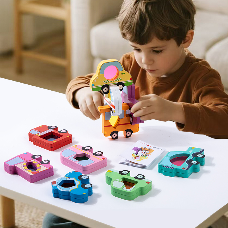 Houten dieren acryl stapelblok - Wooden Blocks Stacking recensie en prijs