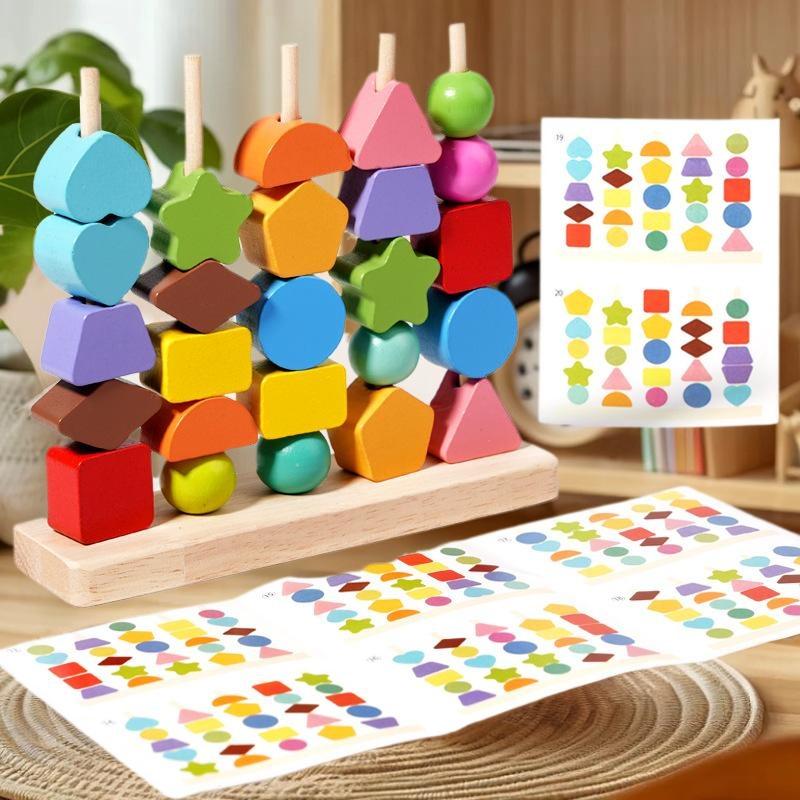 Montessori-speelgoed voor vroe - Wooden Blocks Stacking recensie en prijs