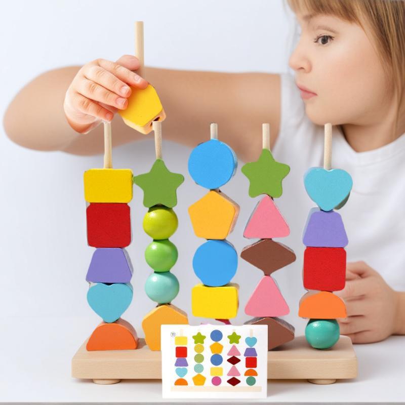 Montessori-speelgoed voor vroe - Wooden Blocks Stacking recensie en prijs