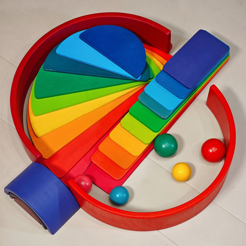 Houten regenboogblok Kleurrijk - Wooden Blocks Stacking recensie en prijs