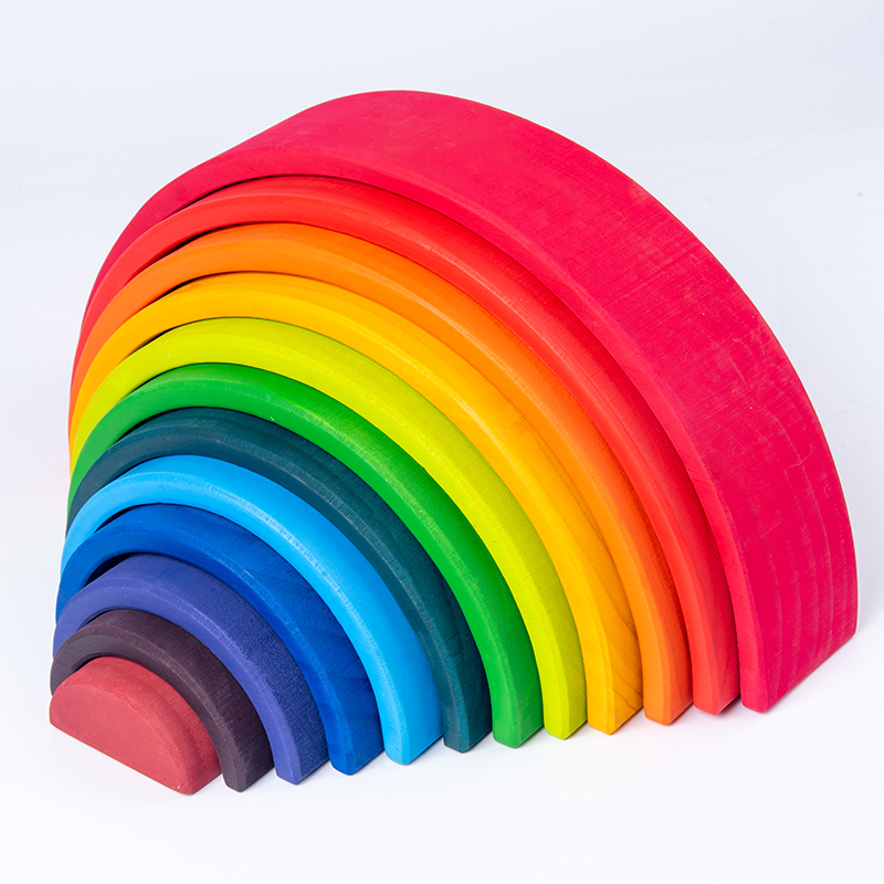 Houten regenboogblok Kleurrijk - Wooden Blocks Stacking recensie en prijs
