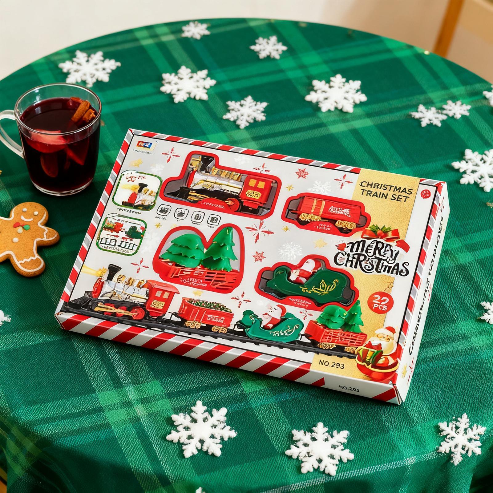 Kersttrein met licht en geluid - Toy Train Track Set recensie en prijs