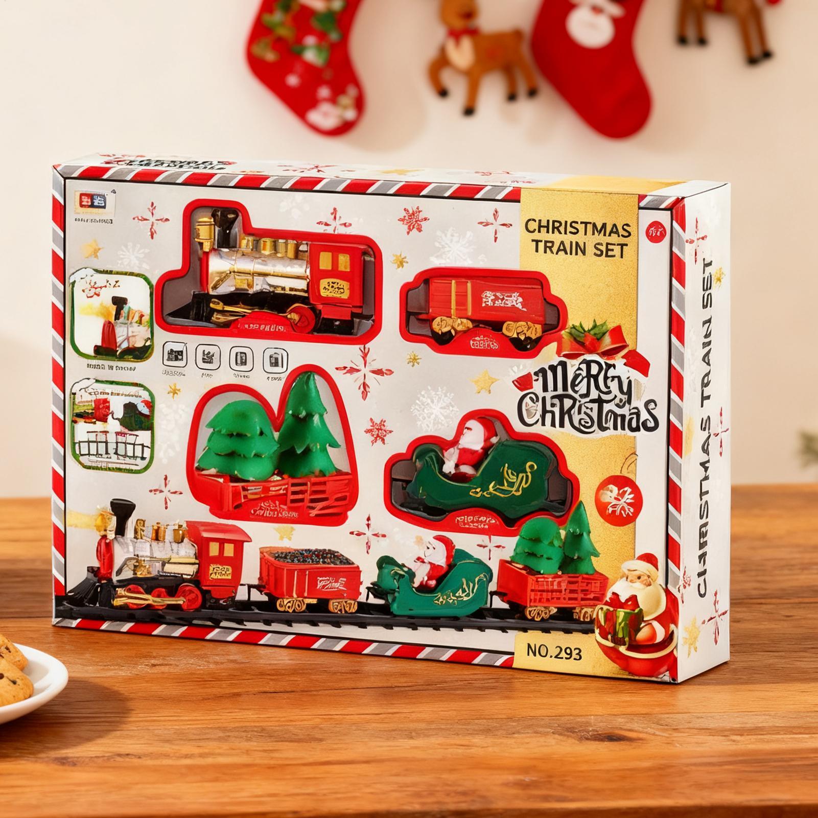Kersttrein met licht en geluid - Toy Train Track Set recensie en prijs