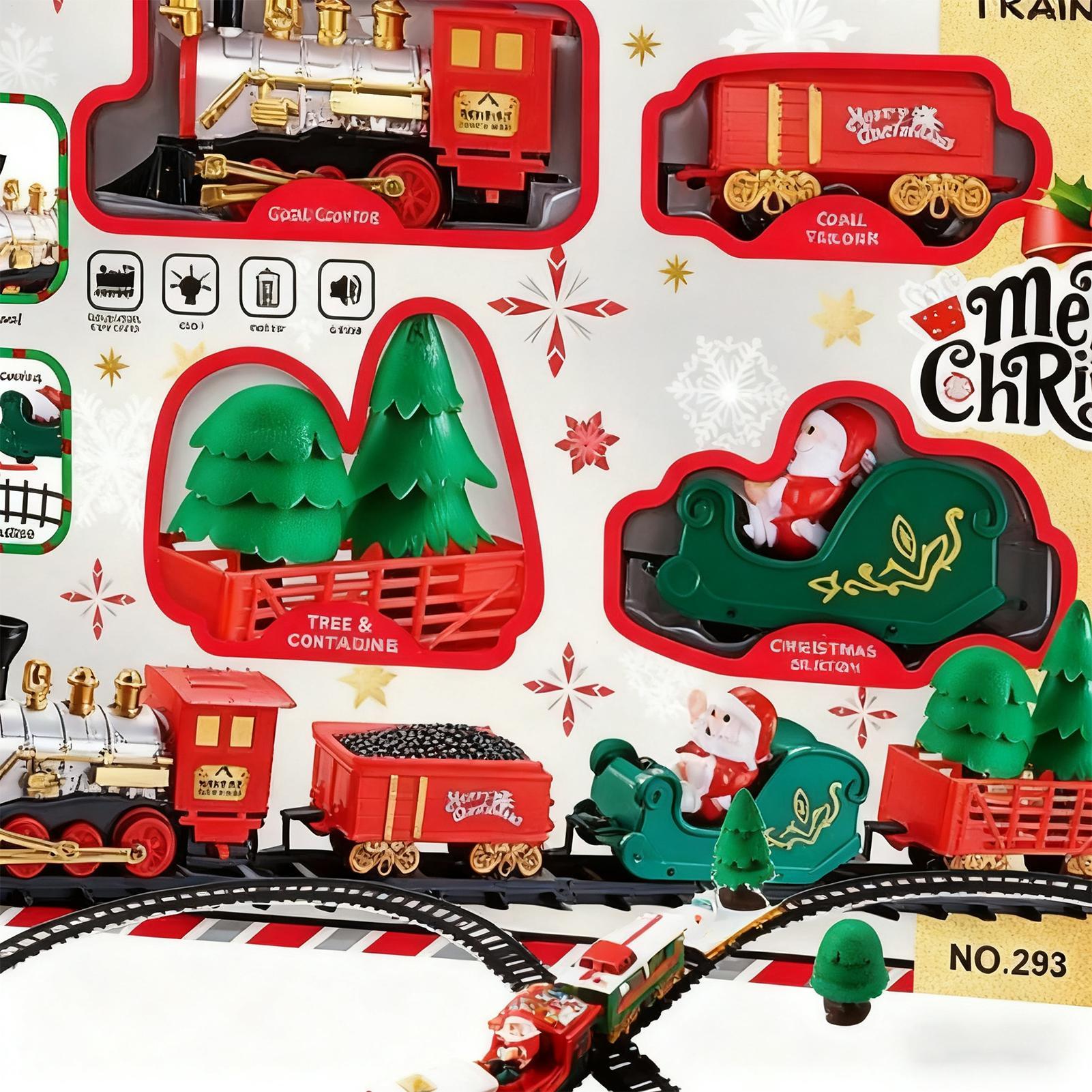Kersttrein met licht en geluid - Toy Train Track Set recensie en prijs