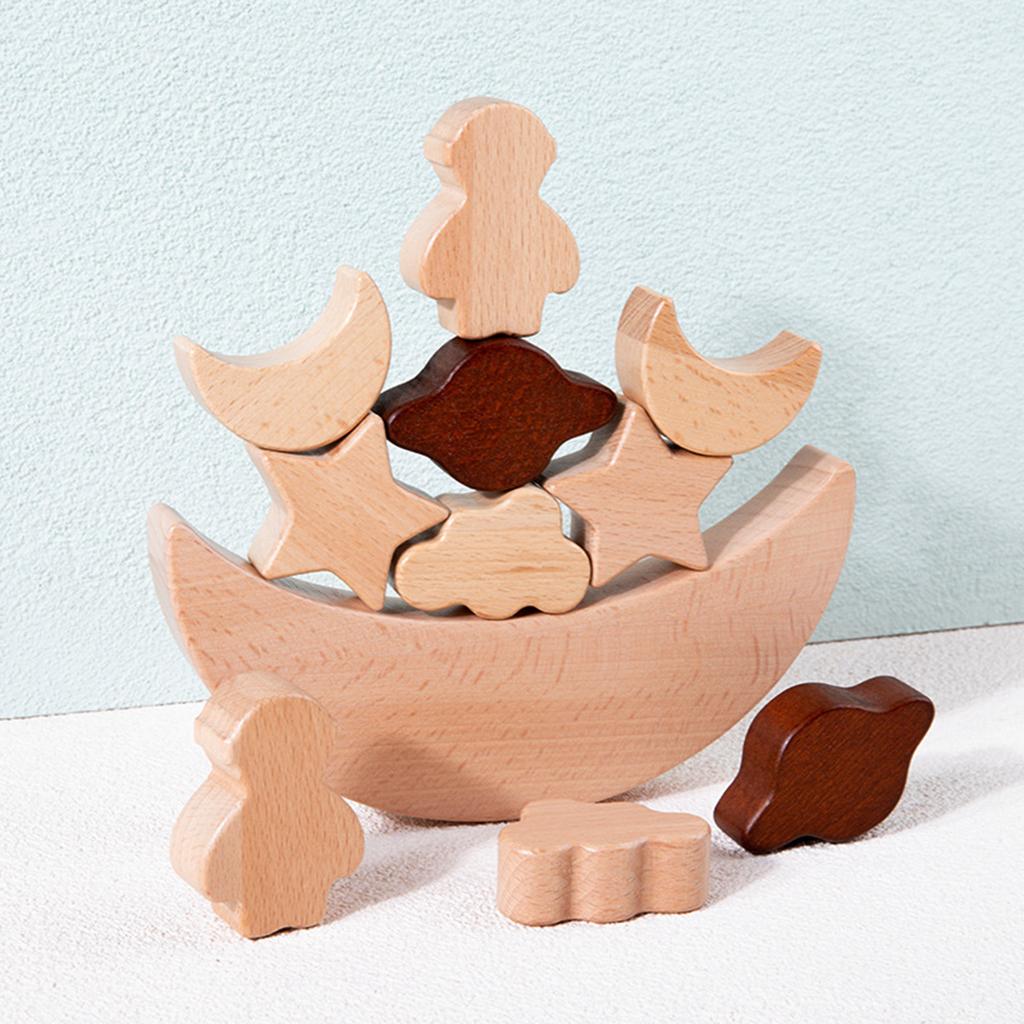 Montessori Speelgoed Maan Stap - Wooden Blocks Stacking recensie en prijs