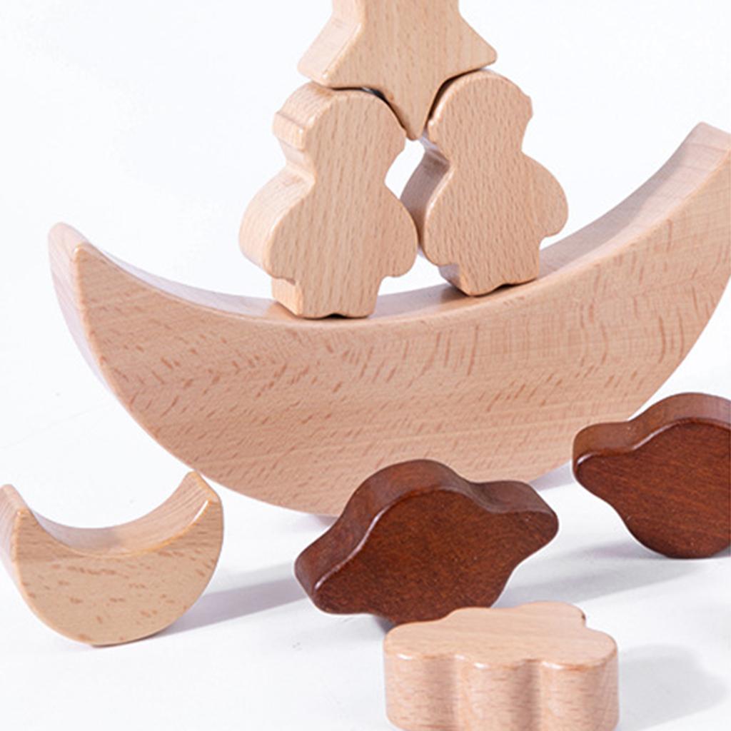 Montessori Speelgoed Maan Stap - Wooden Blocks Stacking recensie en prijs