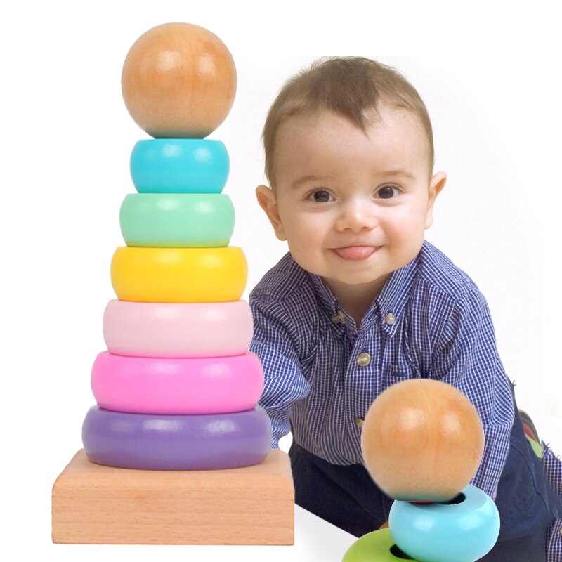 Kinderen Regenboog Toren Ferru - Wooden Blocks Stacking recensie en prijs