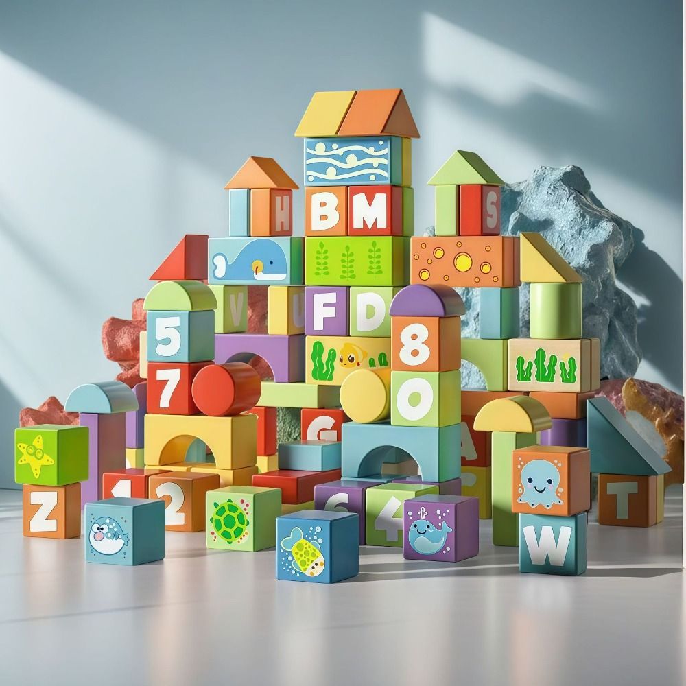 Houten houten bouwstenen voor  - Wooden Blocks Stacking recensie en prijs
