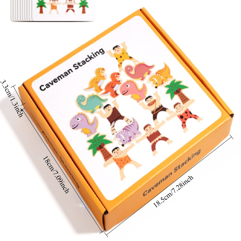 Primitieve dinosaurusbalanssta - Wooden Blocks Stacking recensie en prijs