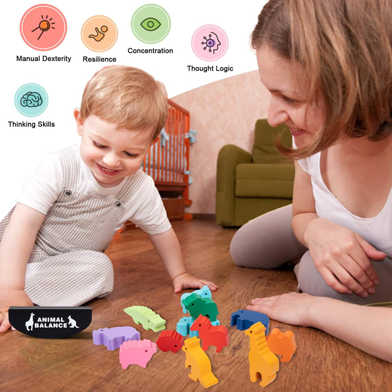 Nieuwe Kinderen Montessori Hou - Wooden Blocks Stacking recensie en prijs