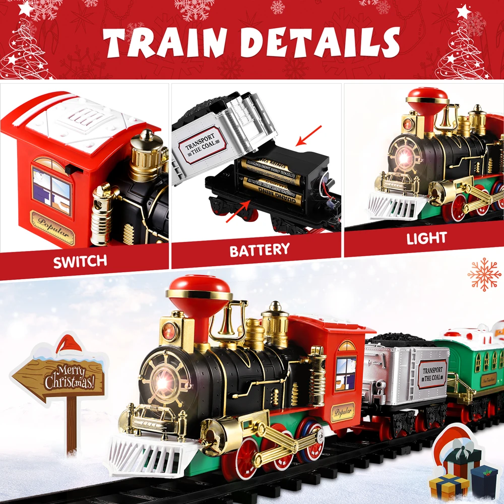 Kersttreinset Feestelijk mini- - Toy Train Track Set recensie en prijs