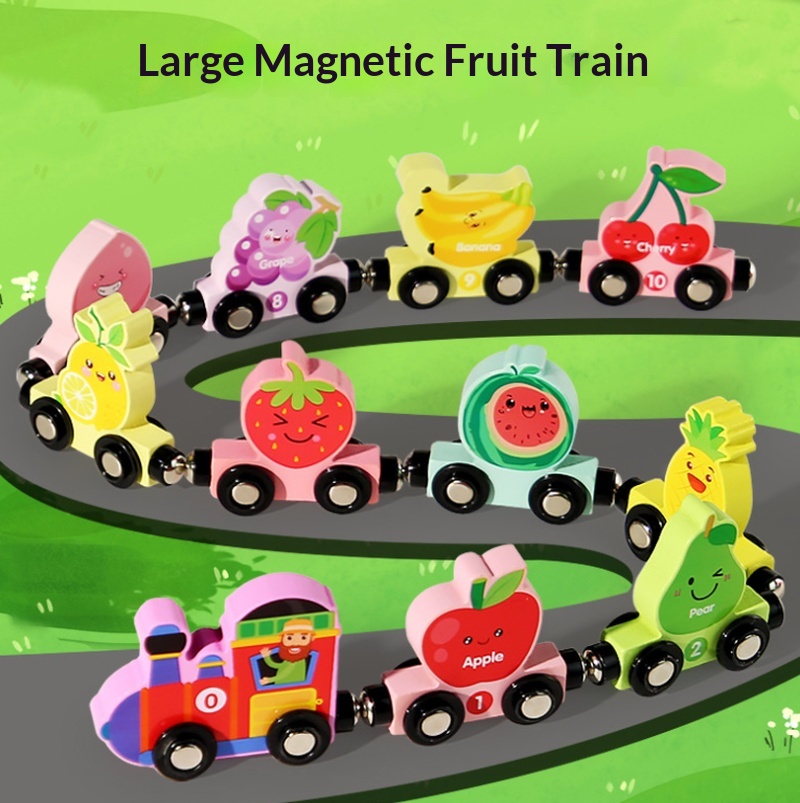 Houten magnetische kleurrijke  - Toy Train Track Set recensie en prijs
