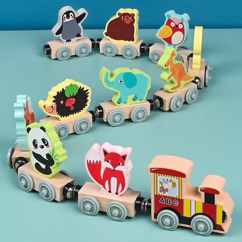 Magnetische Houten Kleine Trei - Wooden Blocks Stacking recensie en prijs