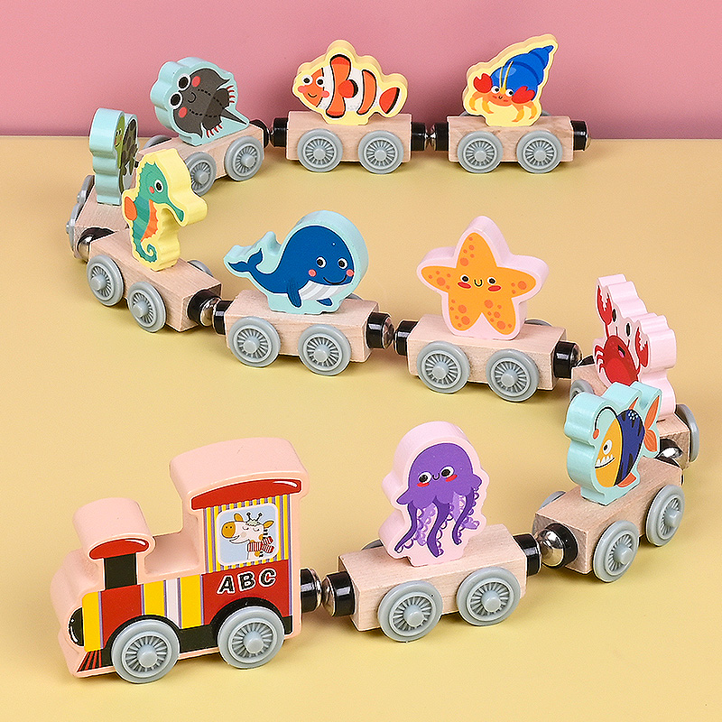 Magnetische Houten Kleine Trei - Wooden Blocks Stacking recensie en prijs