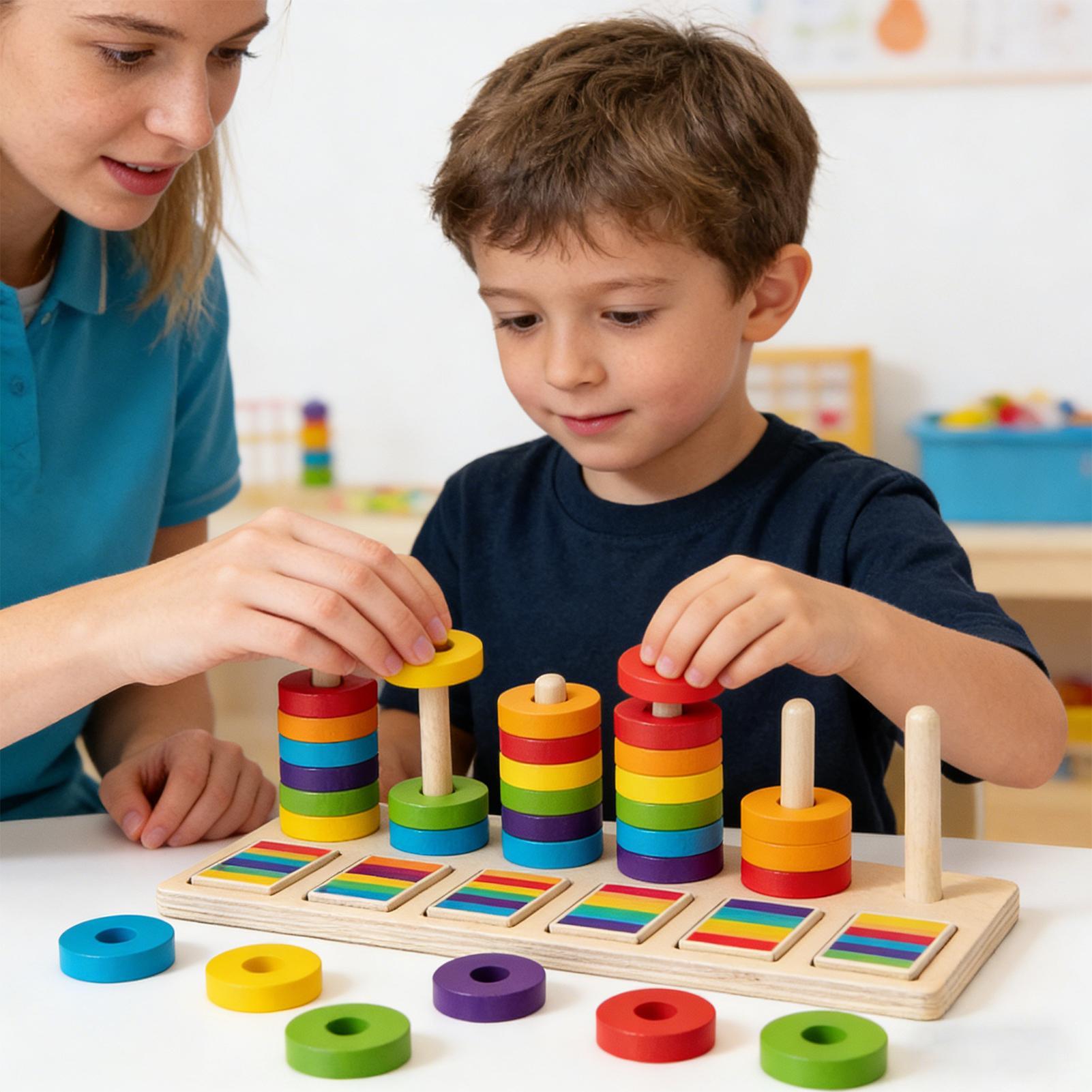 Houten stapelspeelgoed Educati - Wooden Blocks Stacking recensie en prijs