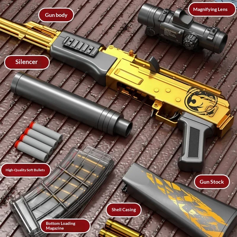 AkM Soft-Bullet Gun kan worden - Foam Dart Gun recensie en prijs