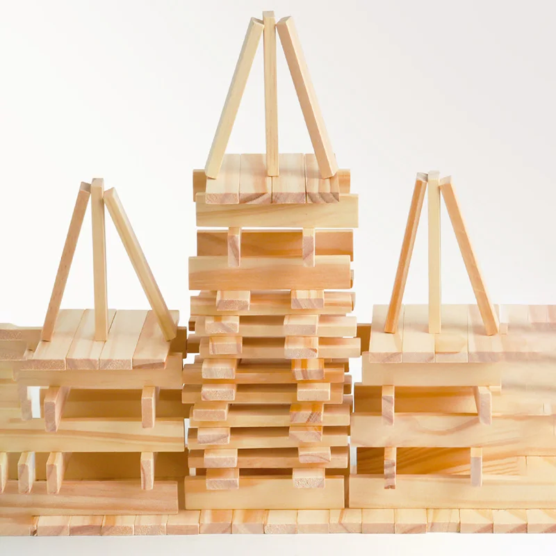 100 STKS Klassieke Houten Bouw - Wooden Blocks Stacking recensie en prijs