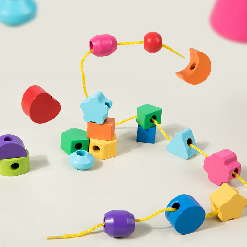 Montessori houten kralen seque - Wooden Blocks Stacking recensie en prijs