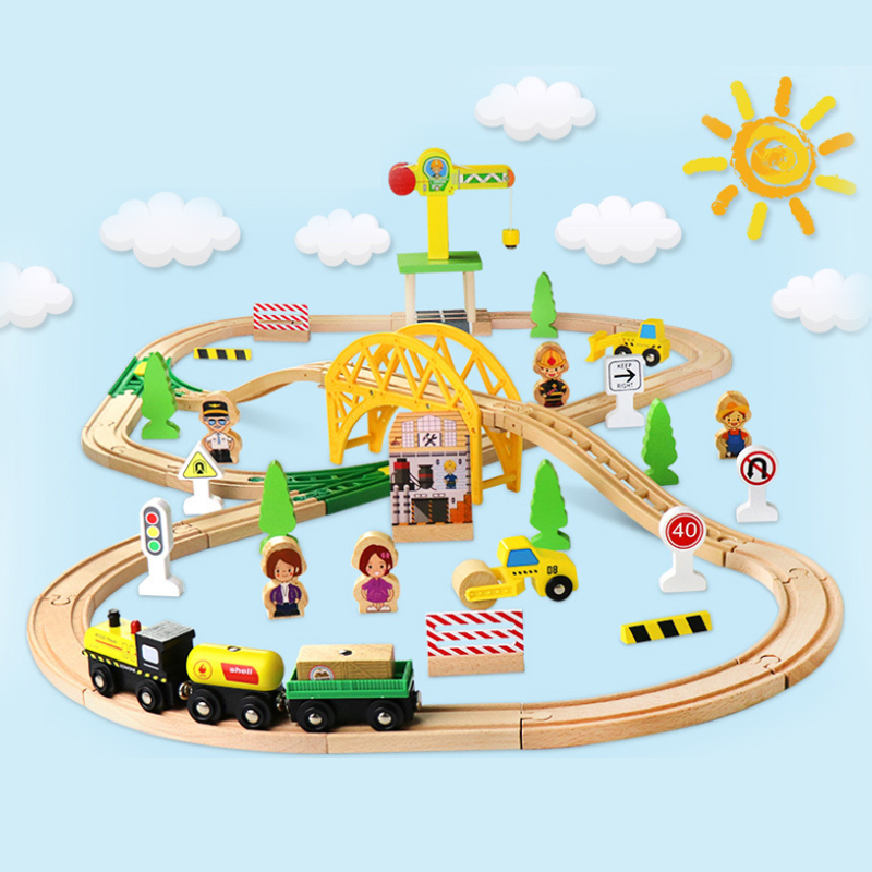 Houten Treinspoor Snelweg Ring - Toy Train Track Set recensie en prijs