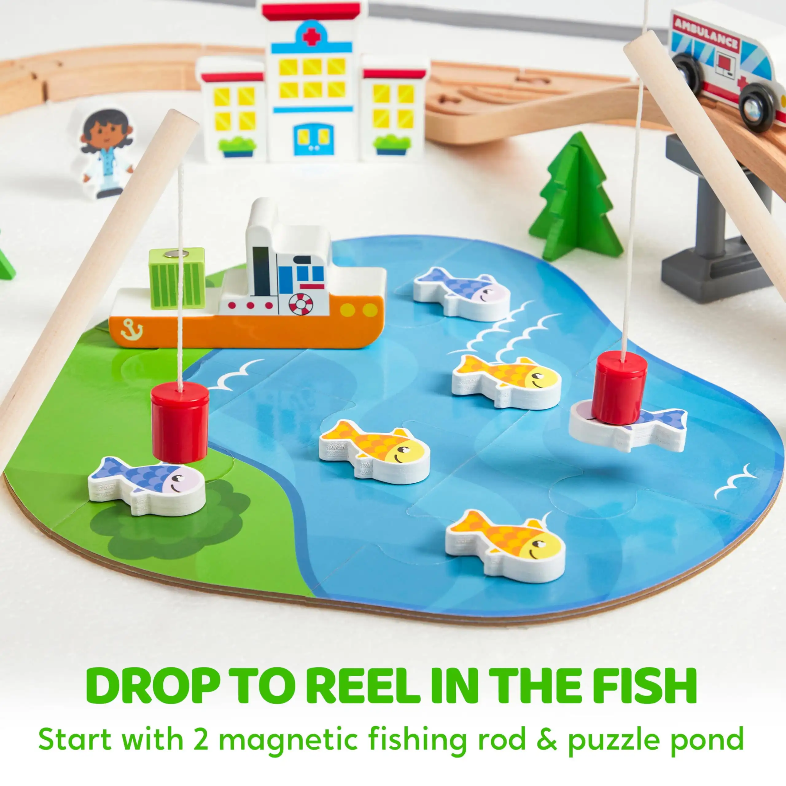 Joyfy 110/60 Stuks Houten Trei - Kids Toys Set recensie en prijs