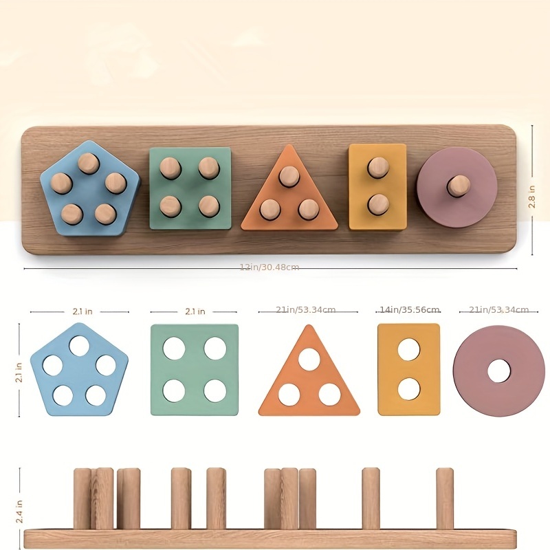Montessori speelgoed voor 18+  - Wooden Blocks Stacking recensie en prijs