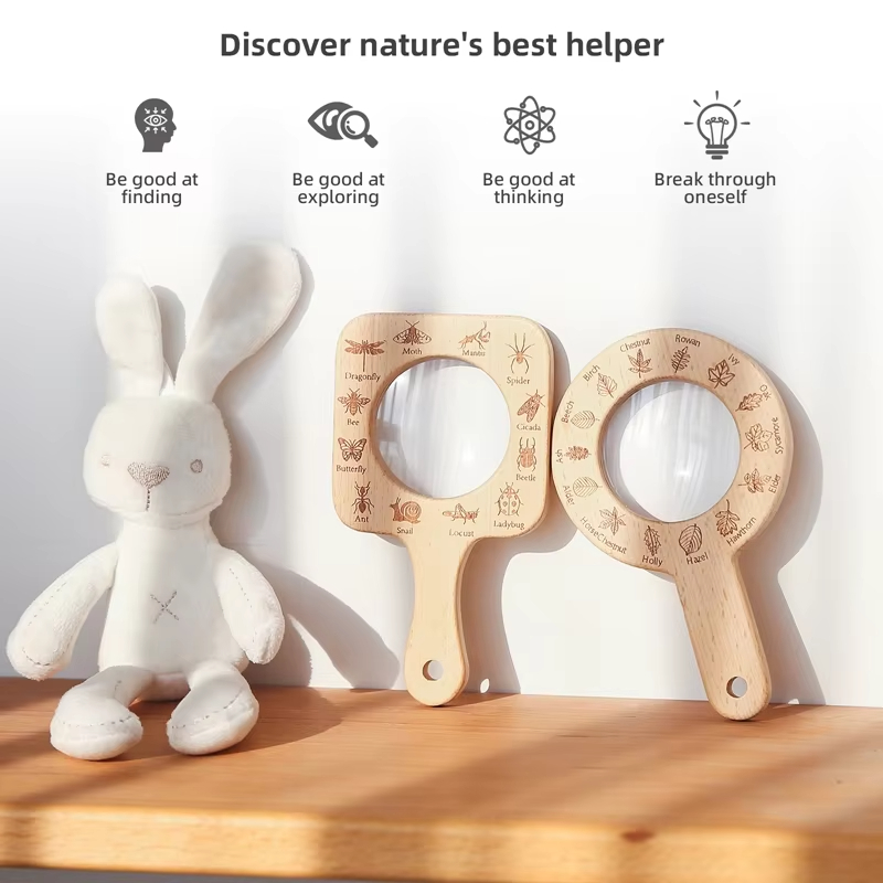 Houten vergrootglas voor kinde - Kids Toys Learning recensie en prijs